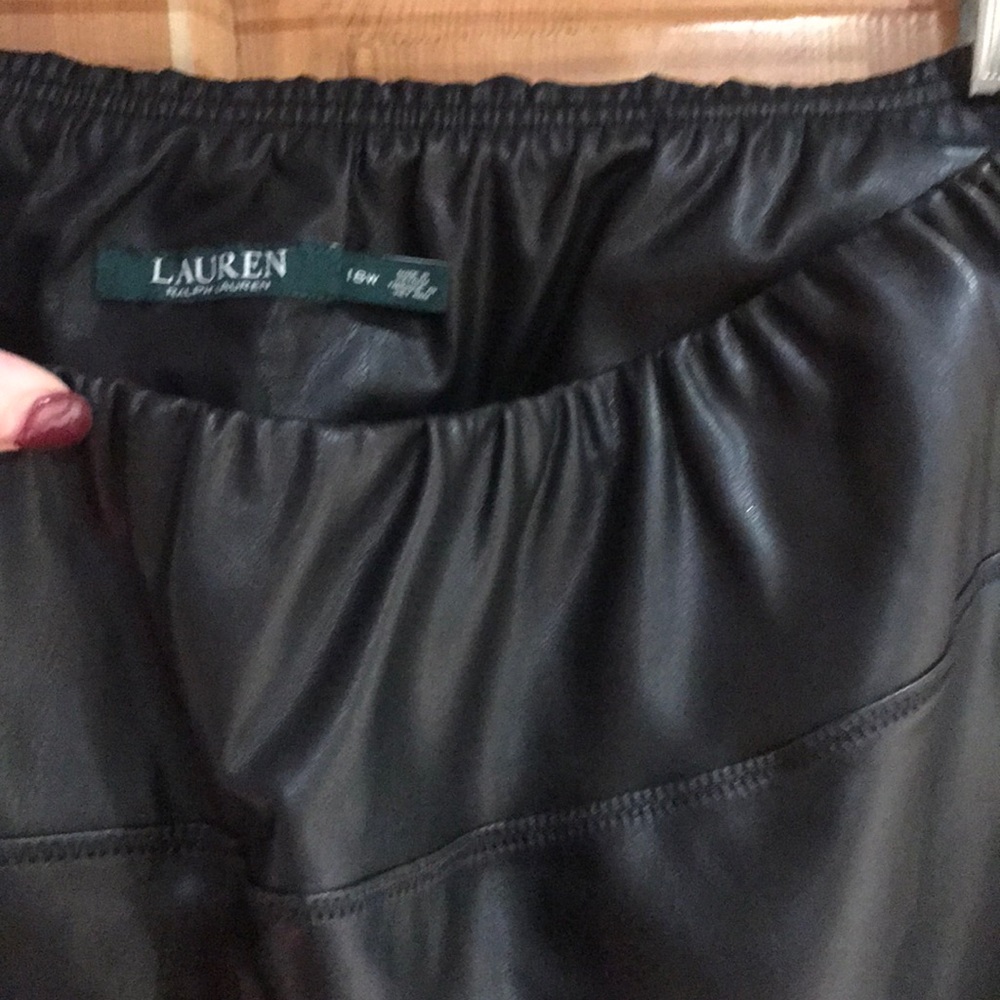 Faux Black Leather Pants